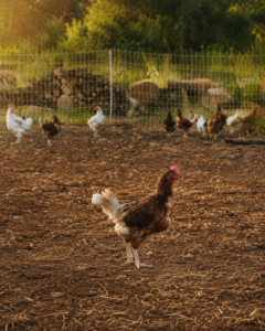 Poules élevées en plein air
